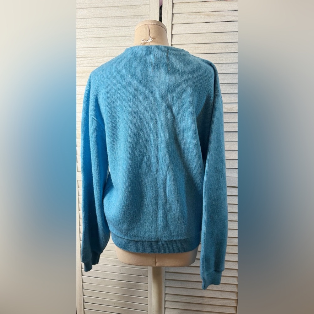 Brent Vintage Blue Mohair Cardigan Sweater Men’s XL Soft Grunge Grandpa Core - Picture 3 of 14